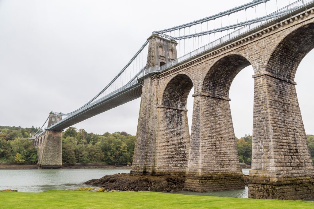 Menai Suspension Bridge from below
