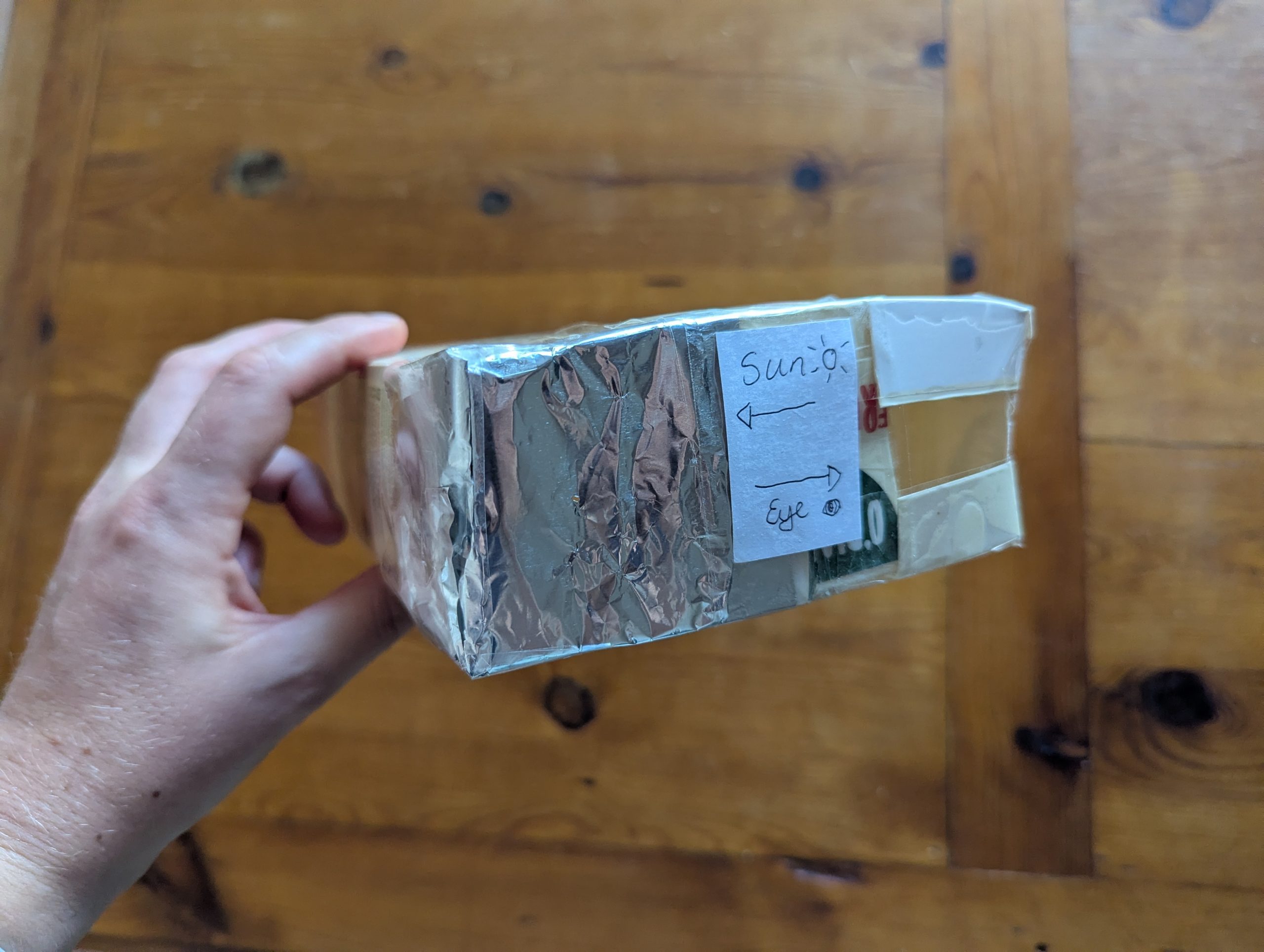 how to make a pinhole viewer for eclipse