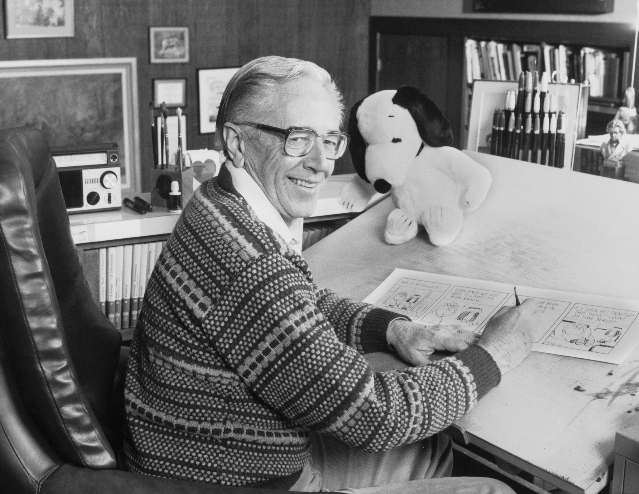 Cartoonist Charles M. Schulz, creator of the 