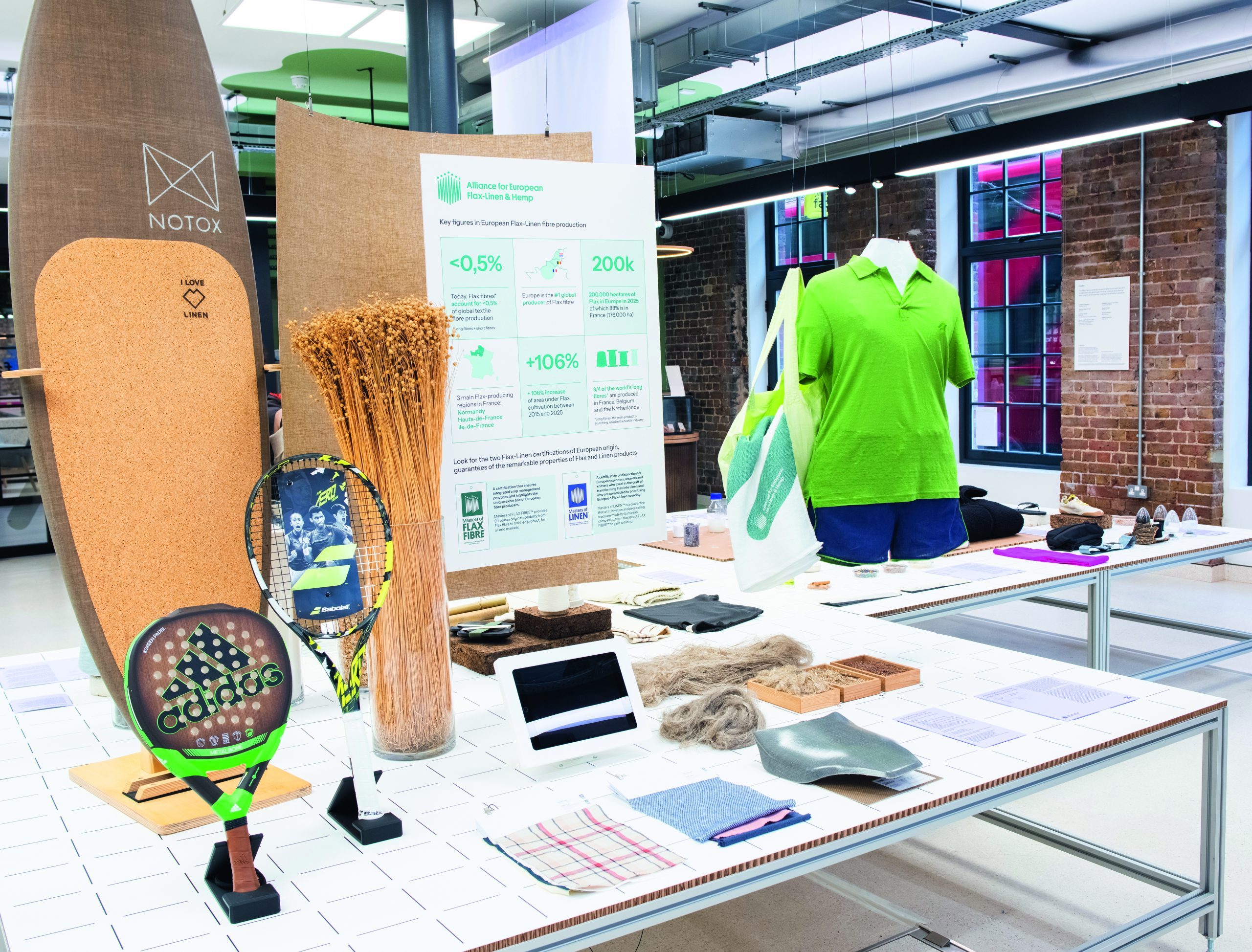 eco centre with tennis gear on view