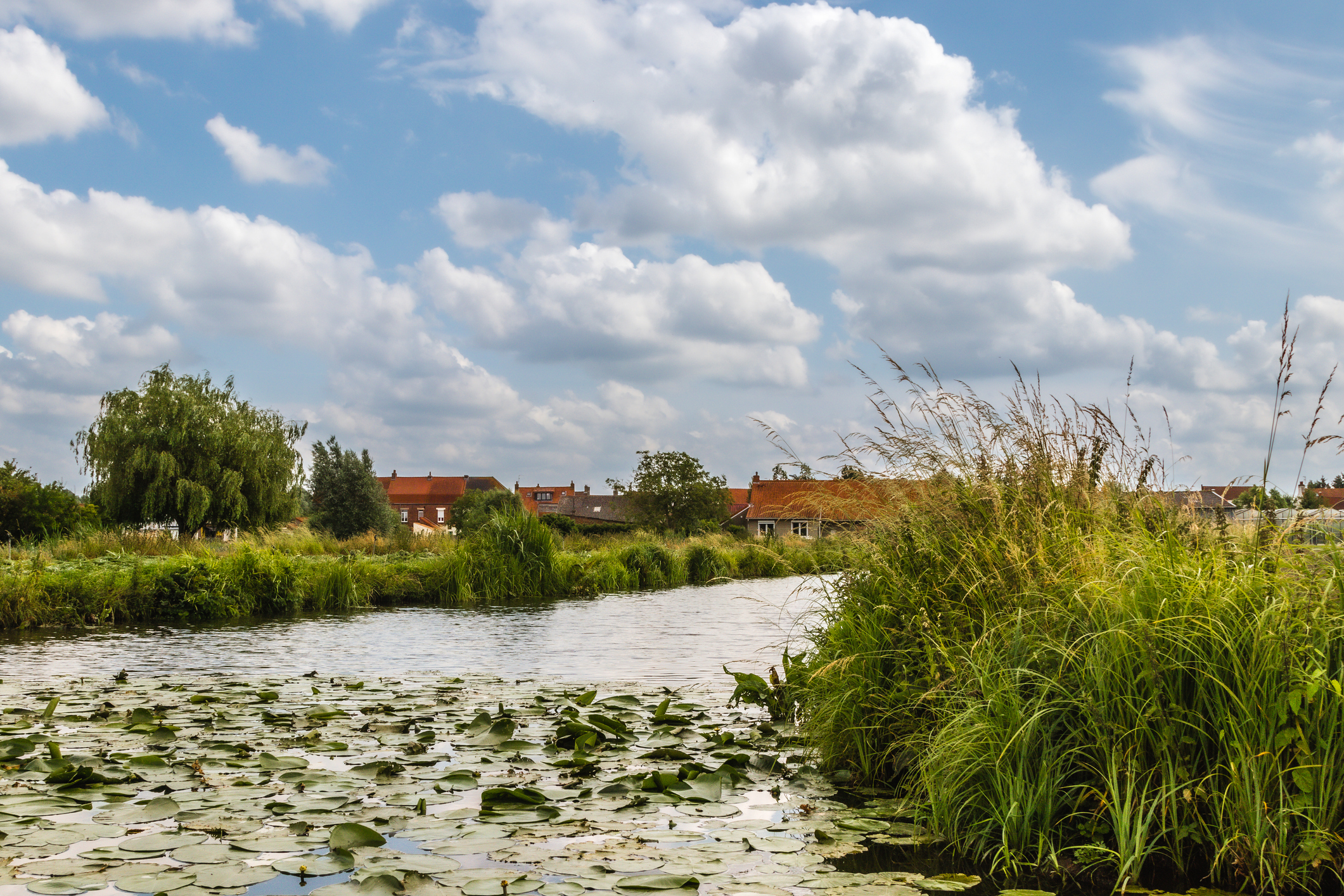 Saint-Omer in France with a canal