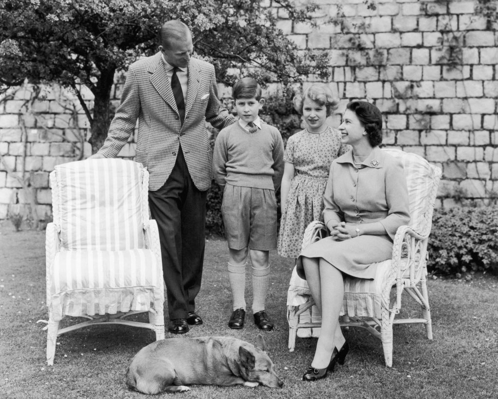 Royal Family with dogs