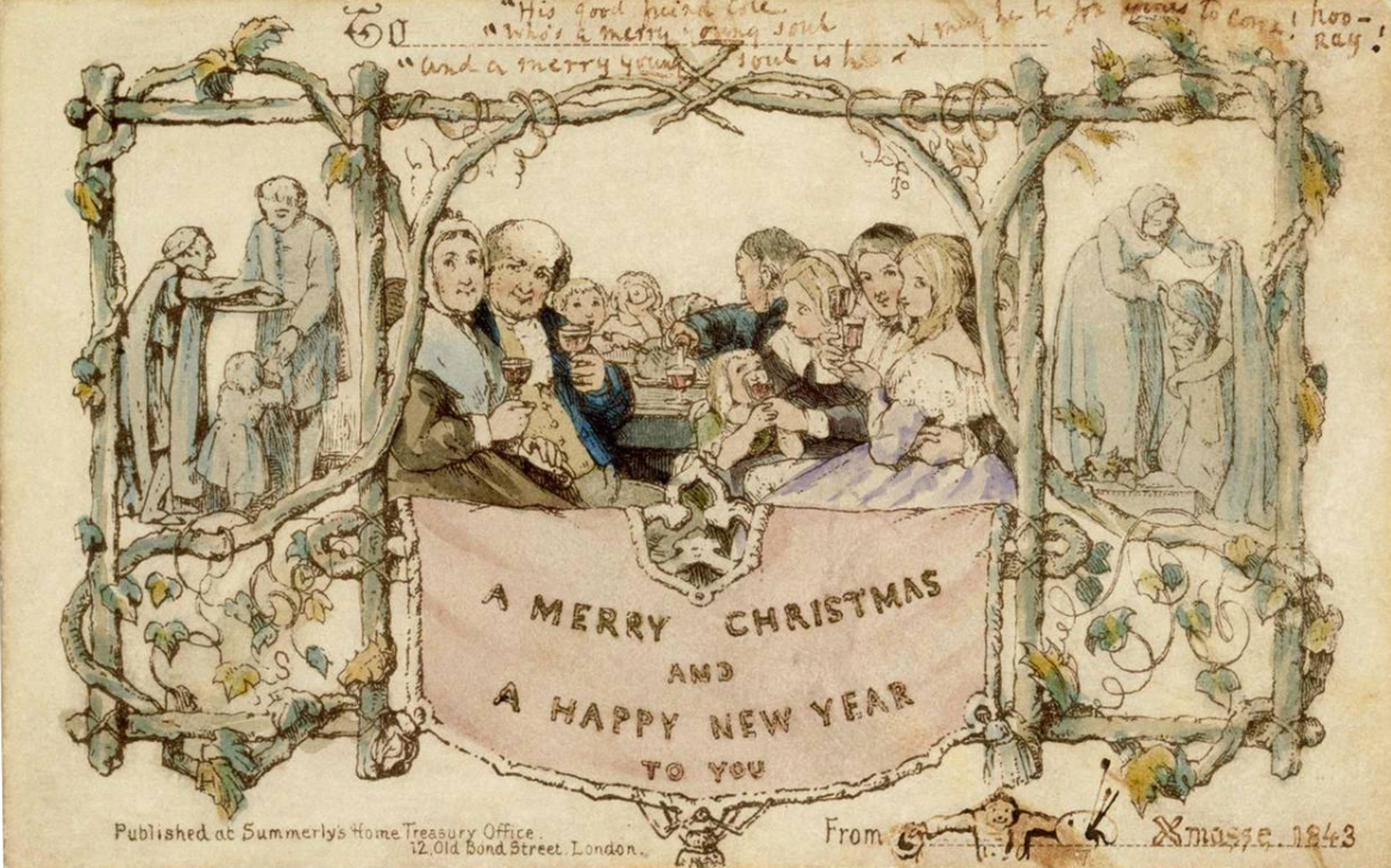 First Christmas card © Victoria and Albert Museum First Christmas card © Victoria and Albert Museum