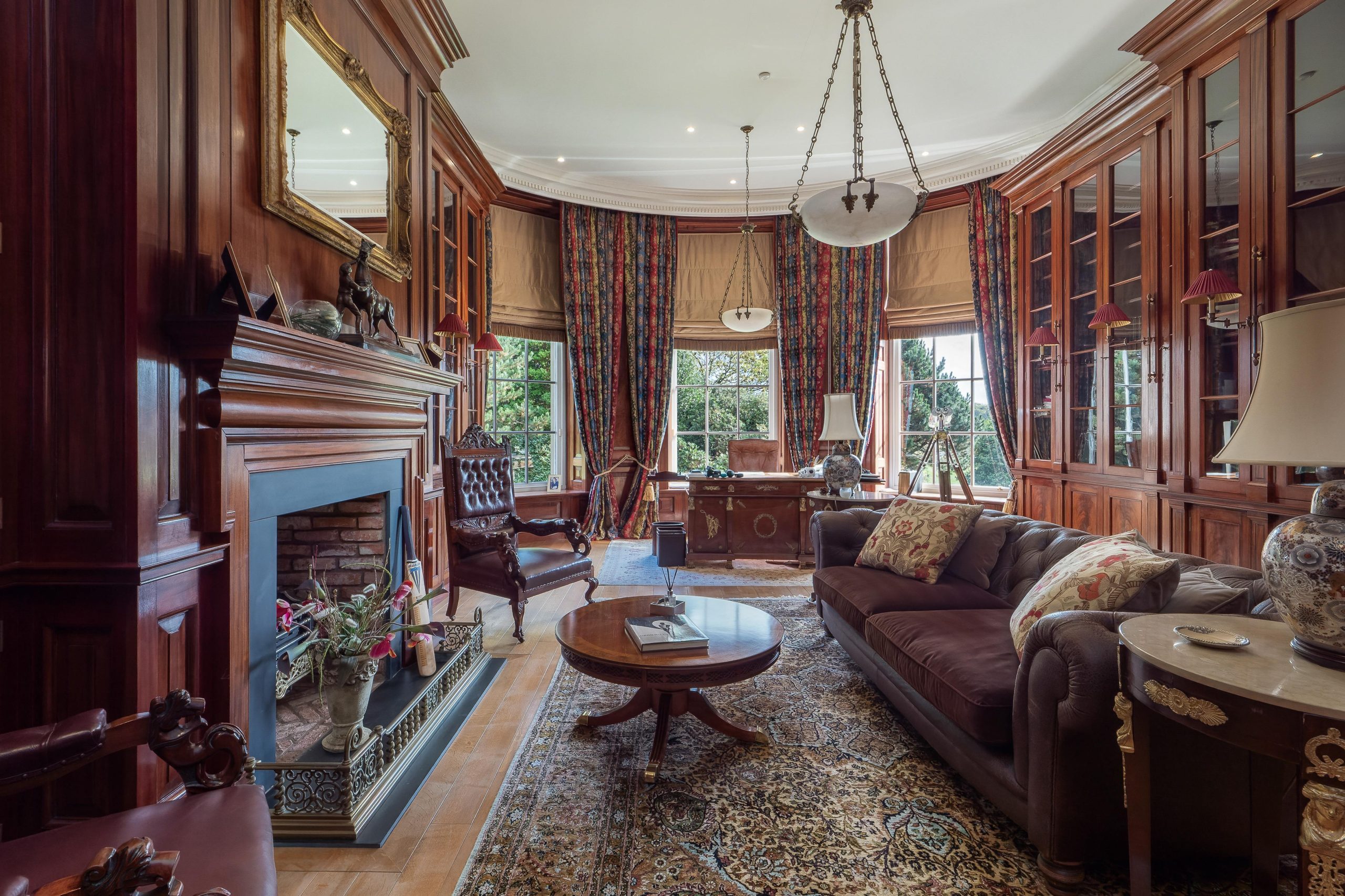An old living room seen in a large property