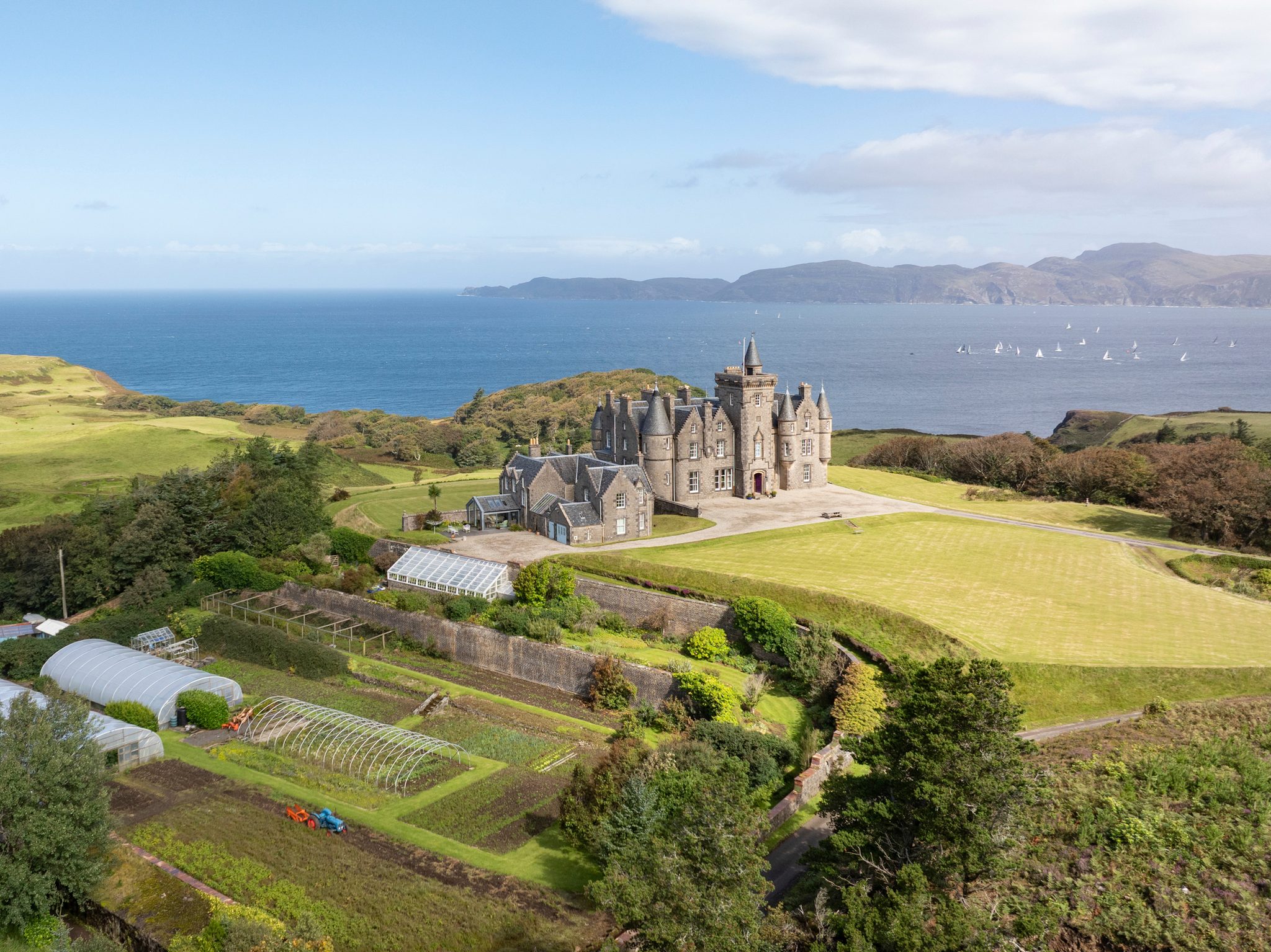 Glengorm Estate, a castle by the sea side in Scotland