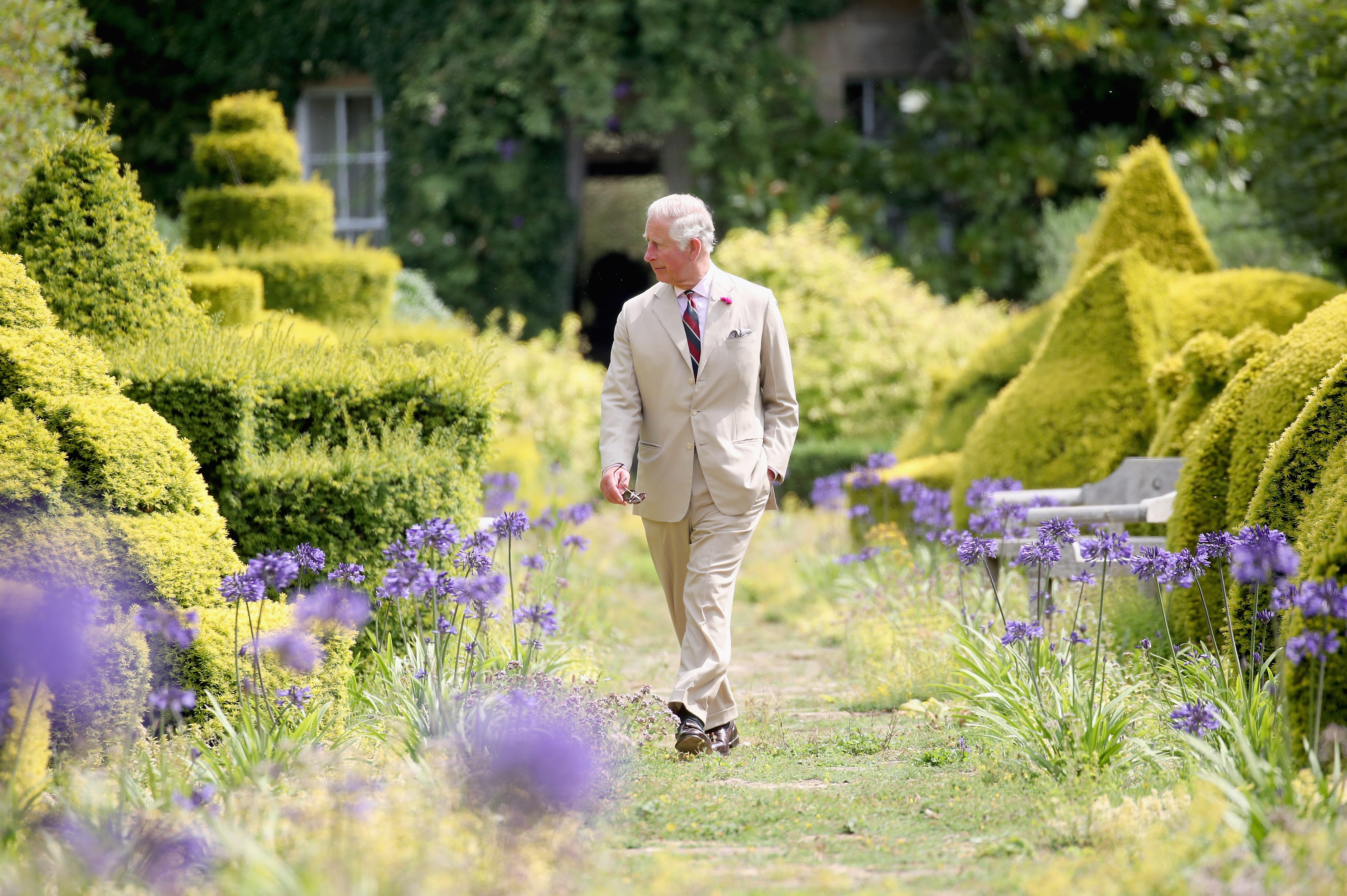 Prince Charles at 70 in Highgrove Garden