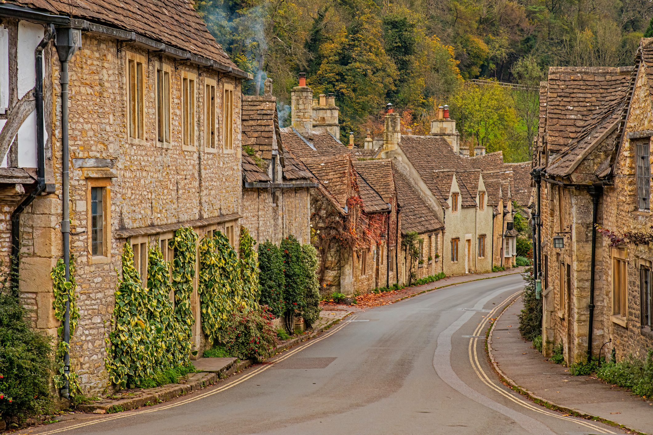 A small street in Castle Combe, Cotswolds