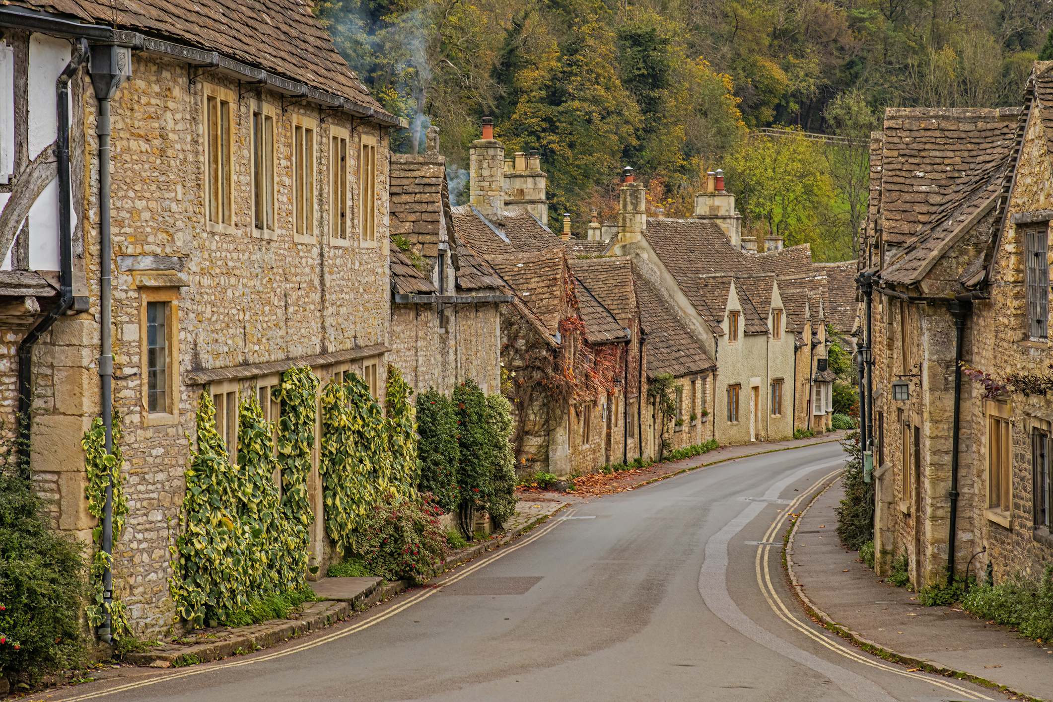 A small street in Castle Combe, Cotswolds