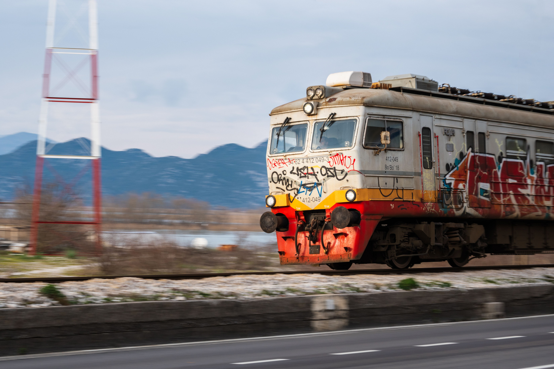 A train passing through Montenegro