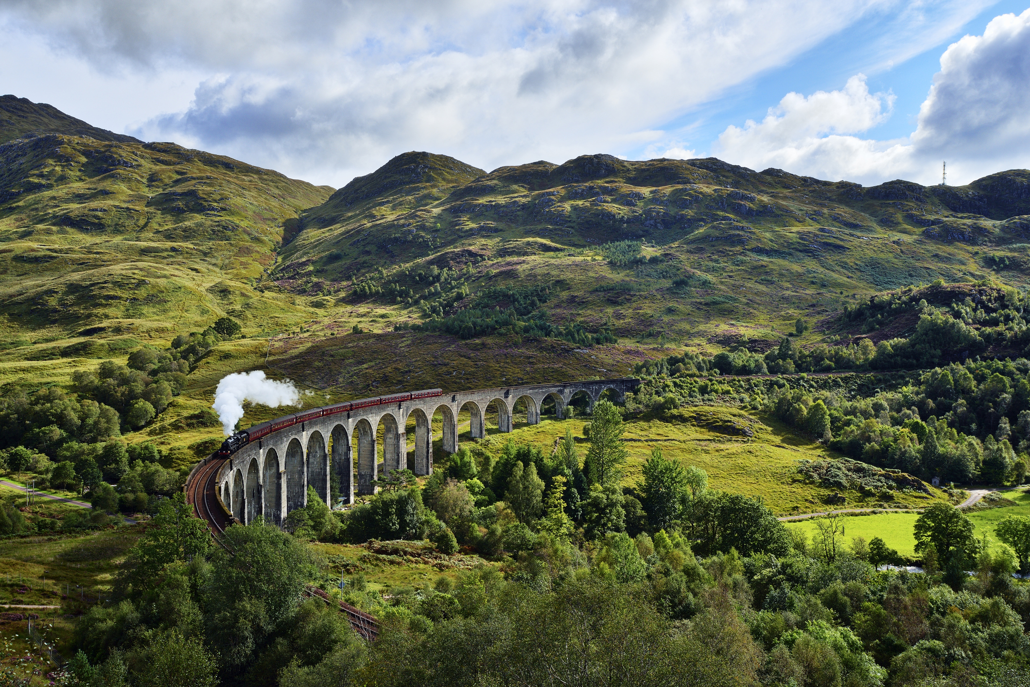 West Highland Line train in Scotland